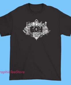 Dragon Hijinks Eilidh Lonie Shirt 5 A fun and whimsical T-shirt featuring the phrase 'Dragon Hijinks' alongside playful dragon illustrations. The design may include colorful, cartoon-style dragons engaged in mischievous or amusing activities, celebrating fantasy and lighthearted adventure. The shirt highlights Eilidh Lonie's unique style or branding.
