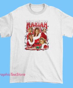 A vintage-inspired 1990s-style Mariah Carey Zohan shirt featuring retro graphics, bold fonts, and nostalgic design elements reminiscent of 90s pop culture and fashion.