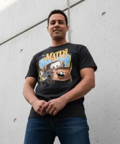 Funny Character Tow Matter two side shirt featuring humorous character graphic on front and back, novelty cartoon tee, playful meme style design, casual streetwear humor t-shirt