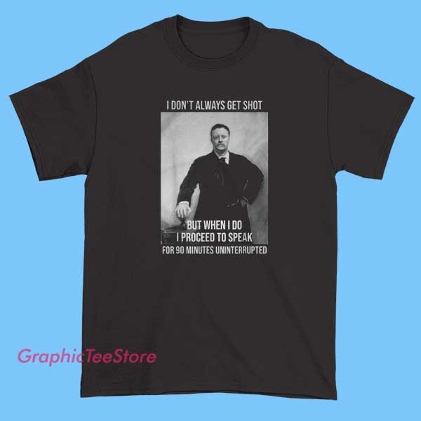 Political Buff Moose Party Teddy Roosevelt T Shirt 1 Political Buff Moose Teddy Roosevelt T Shirt with bold graphic of Roosevelt and bull moose, playful historic streetwear design, unisex figure apparel for American history fans.
