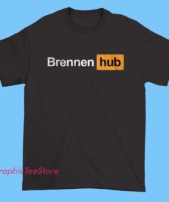 Brennen Hub Tee Shirts featuring clean logo graphic, influencer merchandise style, soft cotton fabric, unisex fit, casual streetwear tee for Brennen Taylor fans and everyday wear