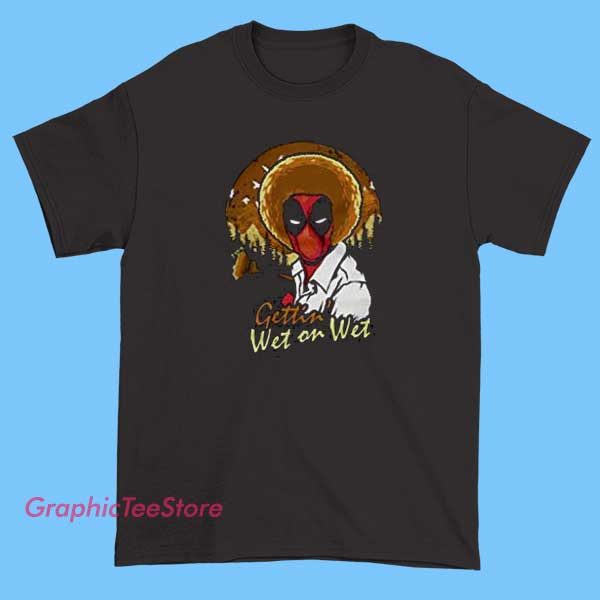 Deadpool Parody Bob Ross Art Tee Shirts 2 Deadpool Parody Bob Ross Art Tee Shirts - Image 2