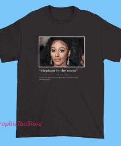 Elephant in the Room Alexandra Burke in Room shirt, funny music meme tee, pop culture graphic apparel, Alexandra Burke parody shirt, trending elephant meme design for fans.