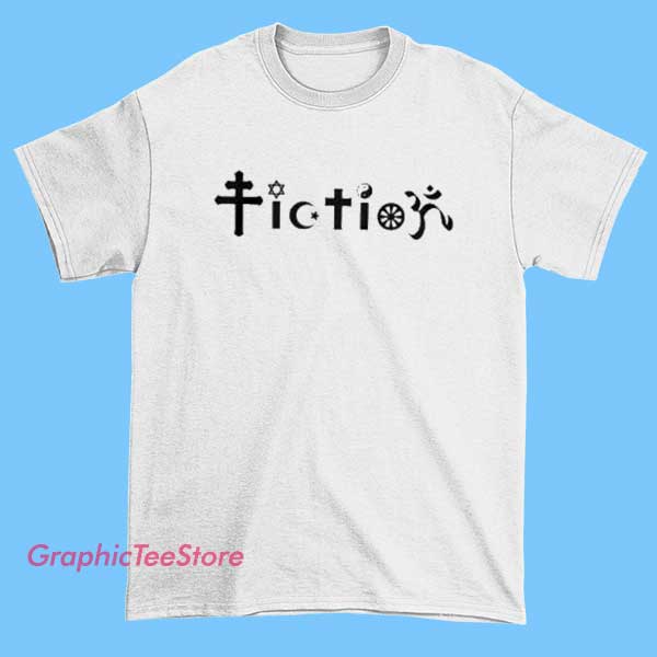 Fiction Amazing Atheist Tee Shirts 2 Fiction Amazing Atheist Tee Shirts featuring bold graphic art inspired by atheist commentary, free-thinker apparel, philosophical humor tee perfect for fans of thought-provoking designs.