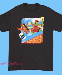 King Gizzard Micro Gator Tee Shirt featuring psychedelic band artwork, bold micro gator graphic, official-inspired rock merch design for fans of King Gizzard & The Lizard Wizard and alt music apparel.