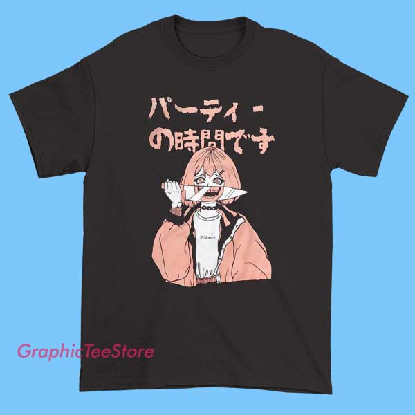 Party Time Peach Anime Tee Shirts 2 Party Time Peach Anime Tee Shirts - Image 2