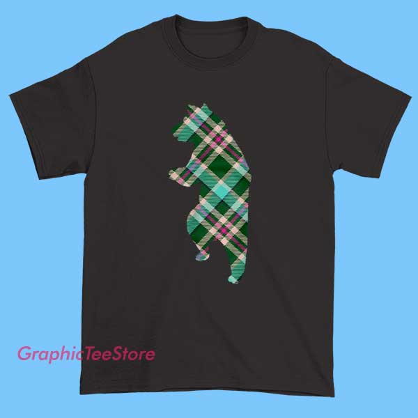 Plaid Dancing Bear Tee Shirts 2 Plaid Dancing Bear Tee Shirts - Image 2