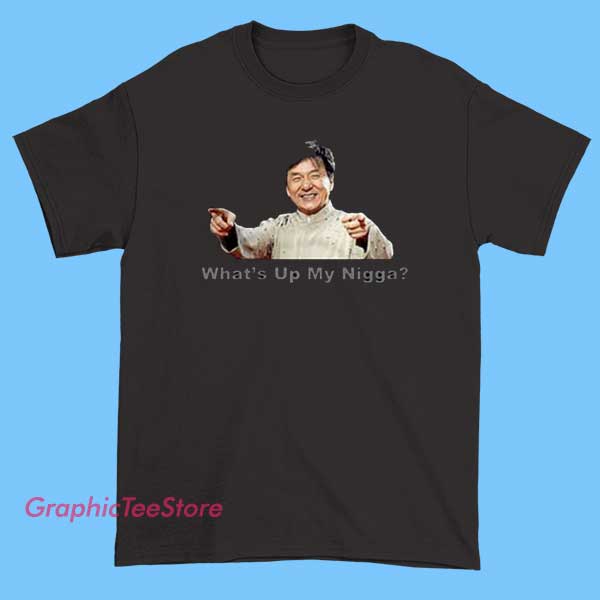 Whats Up My Nigga Tee Shirts 2 Whats Up My Nigga Tee Shirts featuring viral meme quote text, pop culture internet humor design, bold typography graphic, soft cotton unisex tee for casual wear and streetwear style