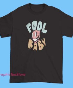 Wunderworld Fool Baby Tee Shirts featuring surreal text graphic design, underground music inspired t-shirt, alt streetwear apparel, edgy slogan tee, indie aesthetic graphic shirt