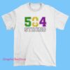 504 Strong Nola Strong shirt featuring New Orleans resilience design, 504 area code pride graphic tee for Louisiana culture lovers