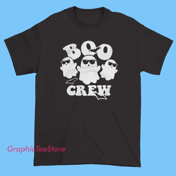 Halloween Ghost Boo Crew Swag Shirt 1 Halloween Ghost Boo Crew swag shirt featuring cute spooky ghost graphic, fun Halloween typography, festive fall season tee, trick or treat outfit, casual Halloween streetwear