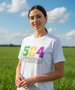 504 Strong Nola Strong shirt featuring New Orleans resilience design, 504 area code pride graphic tee for Louisiana culture lovers