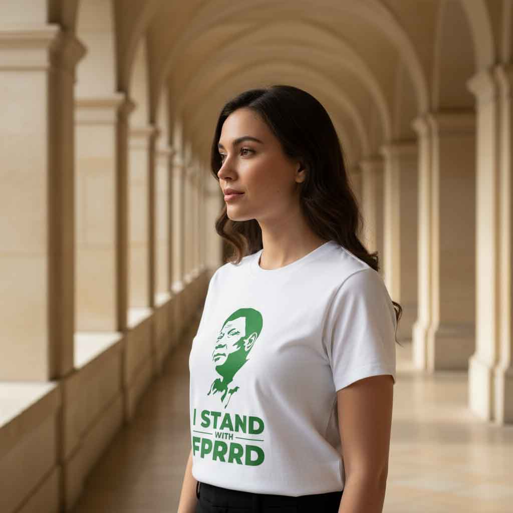 Vtg Rodigro Duterte I Stand With Fprrd Shirt 3 Vtg Rodrigo Duterte I Stand With FPRRD shirt featuring political statement graphic, vintage style supporter tee for collectors