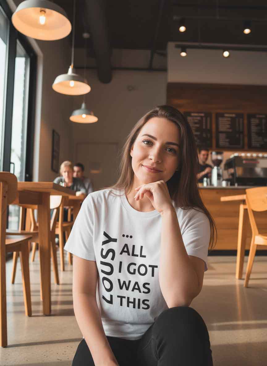 Funny Sarcastic All I Got Was This Lousy T Shirt 2 Funny sarcastic All I Got Was This Lousy T Shirt featuring bold text humor design, novelty graphic tee, ironic slogan shirt, casual streetwear sarcasm t-shirt