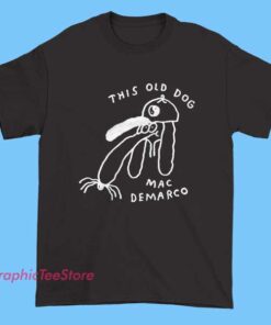 This Old Dog Mac DeMarco merch shirt inspired by the indie rock album, featuring minimalist album artwork style, vintage aesthetic graphic tee, music fan streetwear t-shirt