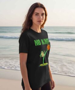 Funny Frog No King Protest Graphic Tee