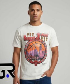 Repeat 3-Peat 1998 NBA Champions Peat Shirt 6 Back to Back to Back Hoops Champion Graphic Tee