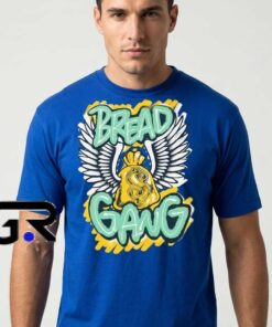Bread Gang Wings & Money Bag Streetwear Shirt featuring bold urban wings and money bag graphics on a premium cotton short sleeve tee for hip hop fashion, streetwear style, and casual everyday wear.