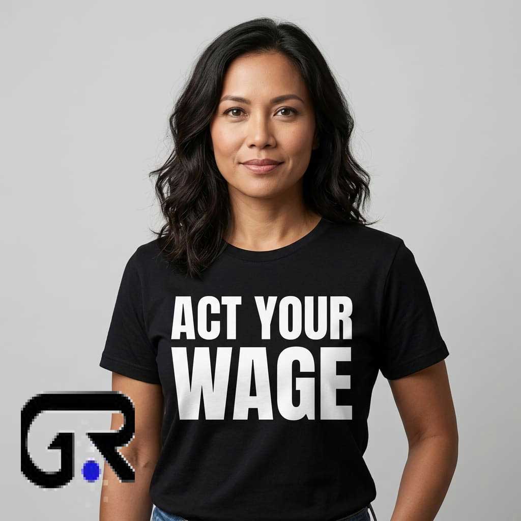 Act Your Wage Graphic Tee T-Shirt 4 Act Your Wage Graphic Tee T-Shirt - Image 4