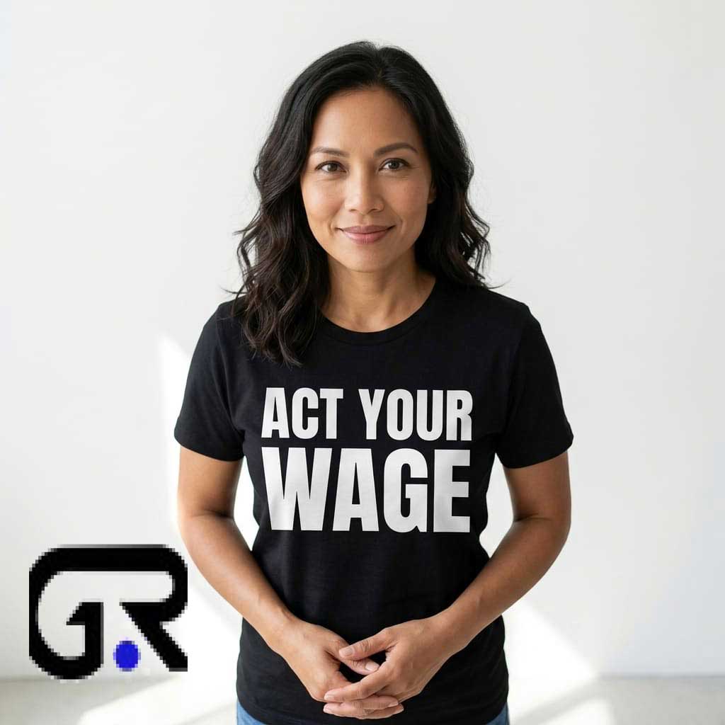 Act Your Wage Graphic Tee T-Shirt 3 Act Your Wage Graphic Tee T-Shirt - Image 3