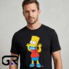 90s Bart Simpson Rude Mouth graphic T-shirt with retro cartoon art, cotton short sleeve design, and nostalgic pop culture style for casual streetwear outfits.