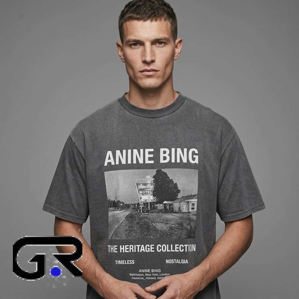 Anine Bing The Heritage Collection Vintage shirt 1 Anine Bing The Heritage vintage shirt featuring heritage-inspired graphic design, cotton short sleeve apparel for vintage fashion fans, casual streetwear lovers, and everyday outfits.
