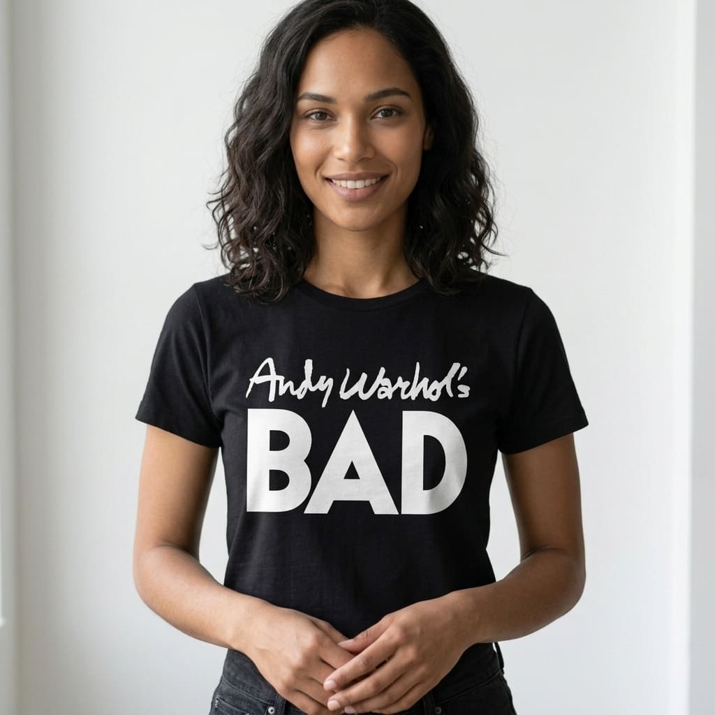 Andy Warhol's Bad 1977 Black Andy Warhol Shirt 3 Andy Warhol's Bad 1977 Black Andy Warhol Shirt - Image 3
