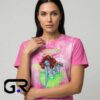 Biqtch Puddin' Retro Alien Waitress Art Shirt featuring a vintage alien waitress graphic, retro sci-fi illustration, quirky diner aesthetic, and cotton short sleeve design.