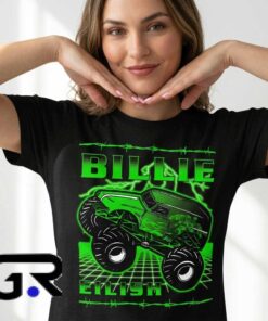 Green Neon Billie Eilish Monster Truck Tee Shirt 6 Bright Neon Monster Truck Graphic Shirt