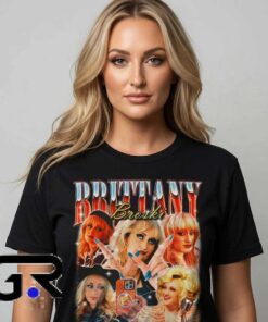 Brittany Broski vintage 90s bootleg graphic shirt featuring retro pop culture artwork, cotton short sleeve tee, nostalgic streetwear style, and bold graphic design.