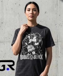 Classic Dark Anime Style Black Tee