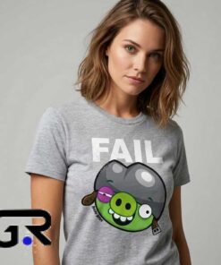 Angry Birds Minion Pig Fail T-Shirt 7 Funny Angry Birds Pig Cartoon Graphic Shirt