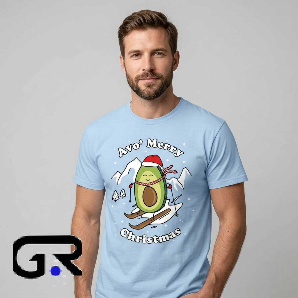 Avo’ Merry Christmas Skiing Avocado Christmas Shirt 2 Avo’ Merry Christmas Skiing Avocado Christmas Shirt - Image 2