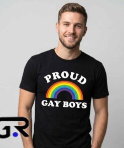 Proud Gay Boys Rainbow shirt 7 Gay Boys Rainbow Pride LGBTQ Graphic Shirt