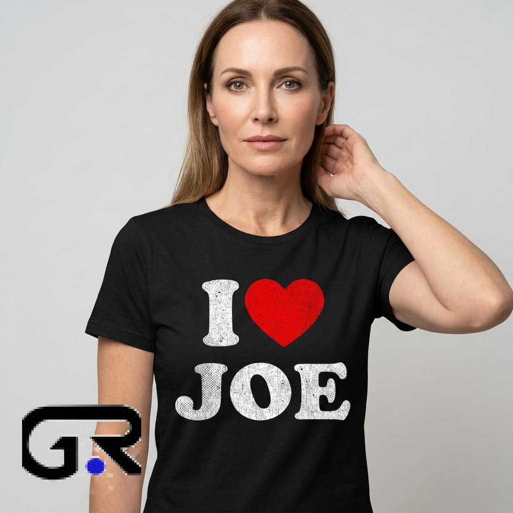 I LoveJoe Distressed Graphic Tee Shirt 1 I LoveJoe distressed graphic tee shirt featuring a vintage-inspired design on a cotton short sleeve T-shirt, perfect for casual streetwear, pop culture fashion, and everyday outfits.
