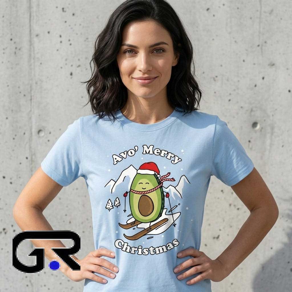 Avo’ Merry Christmas Skiing Avocado Christmas Shirt 3 Avo’ Merry Christmas Skiing Avocado Christmas Shirt - Image 3