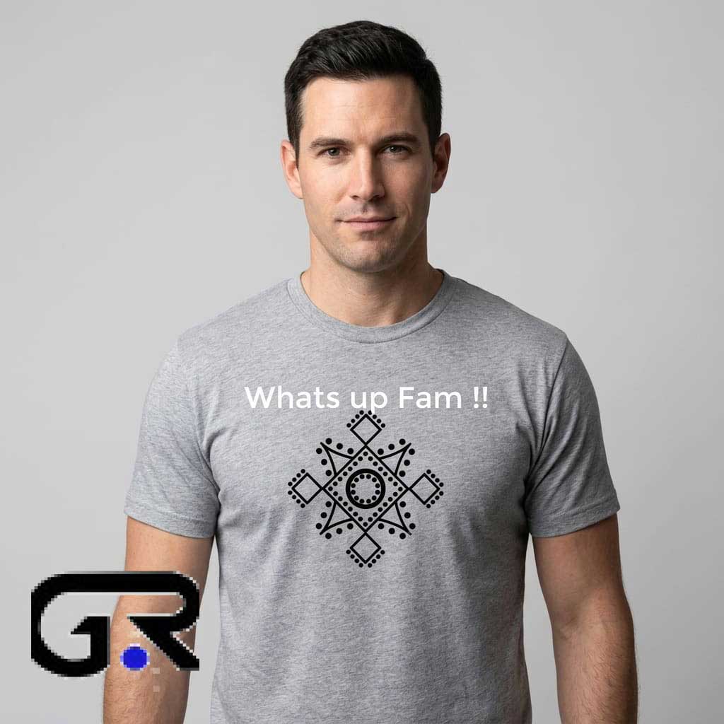Modern Tribal Snowflake Art Graphic T-Shirt 1 Modern tribal snowflake graphic art T-shirt featuring geometric winter-inspired artwork, artistic tribal pattern, cotton fabric, and casual streetwear style.