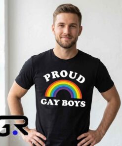 Proud Gay Boys Rainbow shirt 5 Proud Gay Boys LGBTQ Rainbow Graphic T Shirt