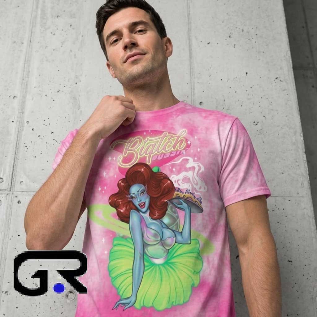 Biqtch Puddin' Retro Alien Waitress Art shirt 4 Biqtch Puddin' Retro Alien Waitress Art shirt - Image 4