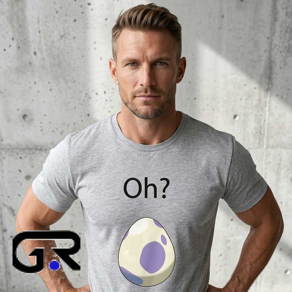 Oh? Pokémon Egg Hatching Grey T-Shirt 2 Oh? Pokémon Egg Hatching Grey T-Shirt - Image 2