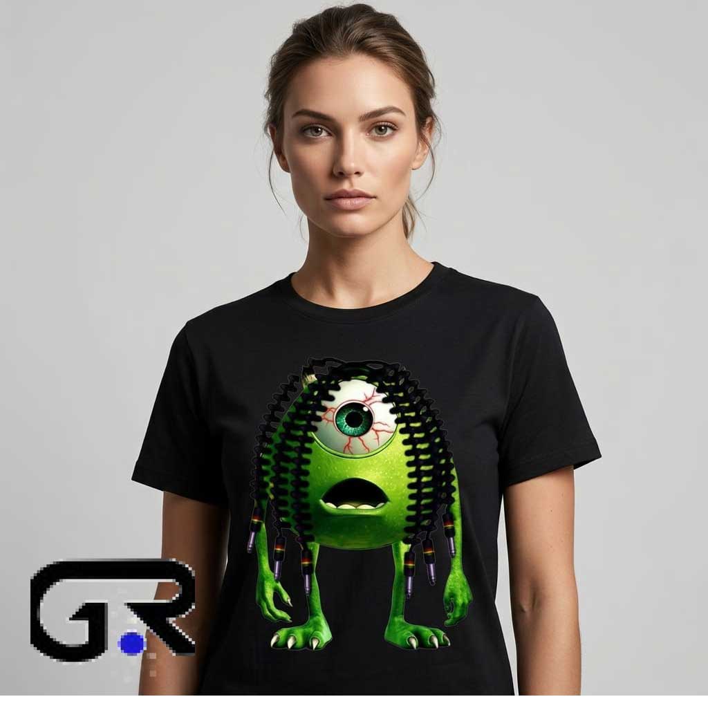 Mike Wazowski with Dreadlocks Monsters Shirt 2 Mike Wazowski with Dreadlocks Monsters Shirt - Image 2
