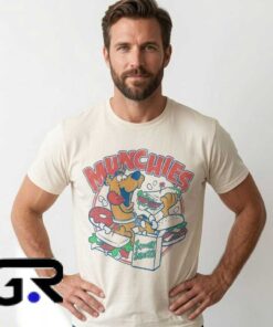 Cartoon Munchies Retro Style Graphic Cream T Shirt