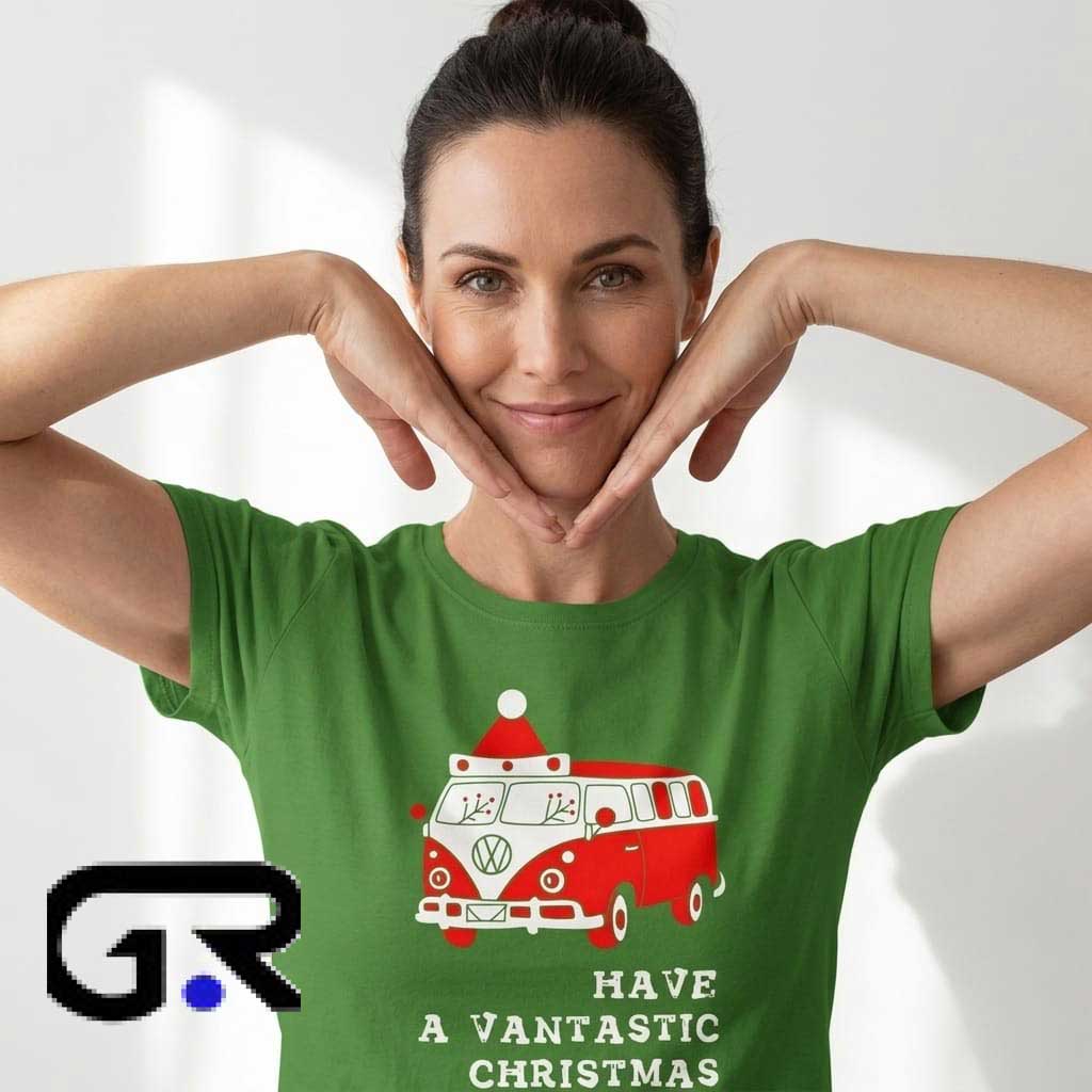 Have a Vantastic Christmas VW Van Holiday Shirt 2 Have a Vantastic Christmas VW Van Holiday Shirt - Image 2