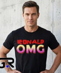 Colorful Red and Pink Retro Logo Text Graphic Shirt
