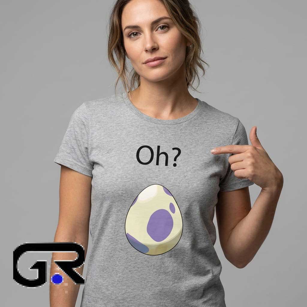 Oh? Pokémon Egg Hatching Grey T-Shirt 3 Oh? Pokémon Egg Hatching Grey T-Shirt - Image 3