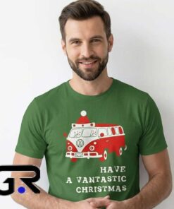 Have a Vantastic Christmas VW Van Holiday Shirt 6 Cute VW Bus Holiday Graphic Shirt