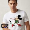 Disney Mickey Mouse Mexico Football Shirt 8 Disney Mickey Mouse Mexico Football graphic tee, cotton short sleeve shirt with fun cartoon soccer design, national team fan shirt for fans, sizes S to 2XL.