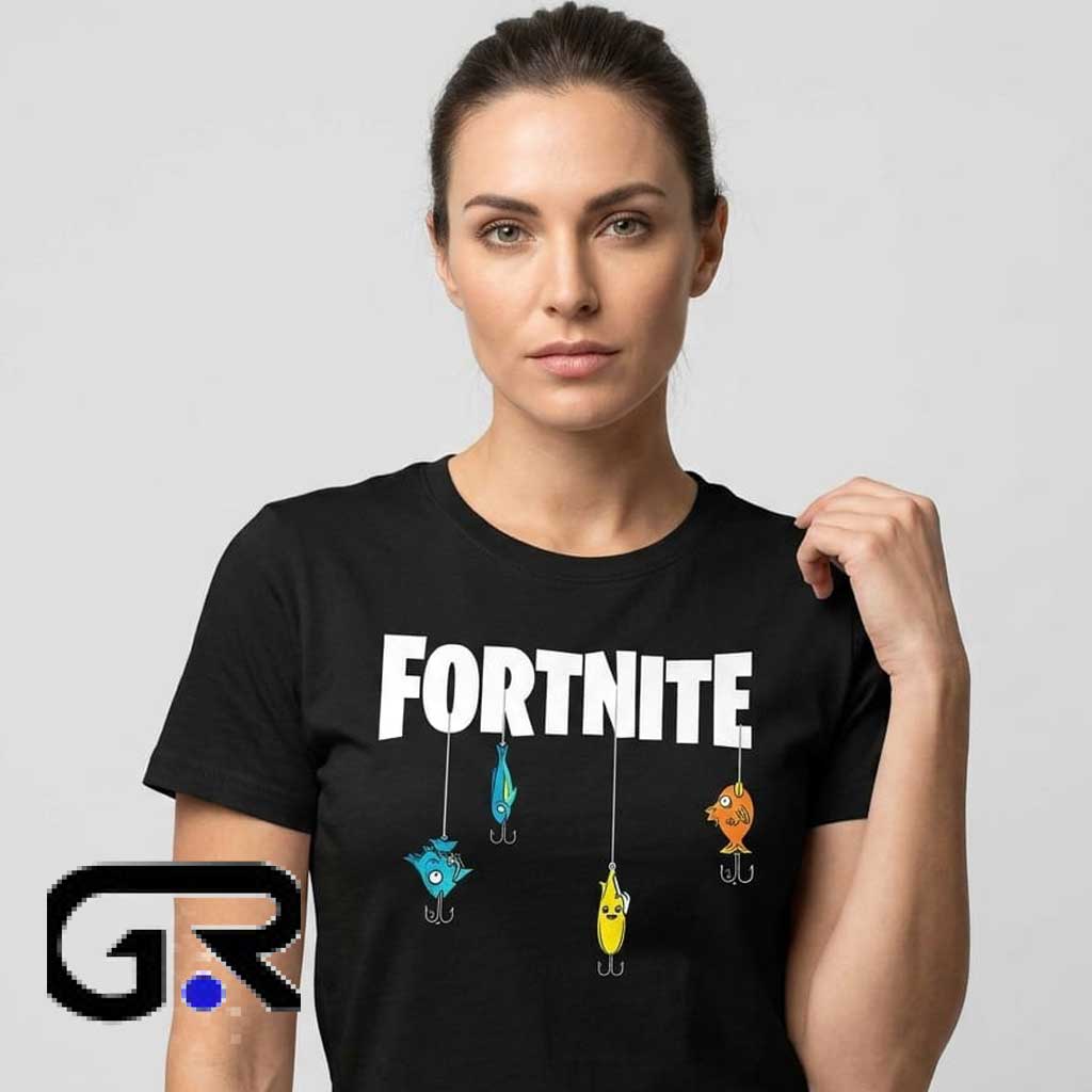 Fortnite Take the L Tee Flopper Hook Black T-Shirt 1 Fortnite Take the L Tee black cotton shirt with funny gamer design, short sleeve gaming apparel for fans of video game culture, memes, and casual streetwear.