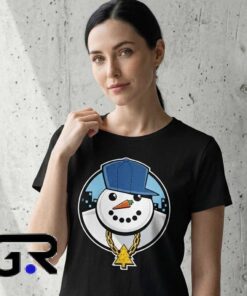 Frosty Hip Hop Snowman Christmas Graphic Shirt