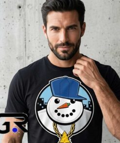 Funny Cool Snowman Hip Hop Streetwear Style Christmas Holiday Shirt